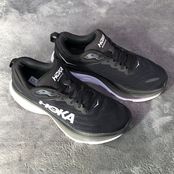 Hoka One One Men's Bondi 8 Black/White Running Shoes 1127952 BWHT Size 10 B - Picture 12 of 12